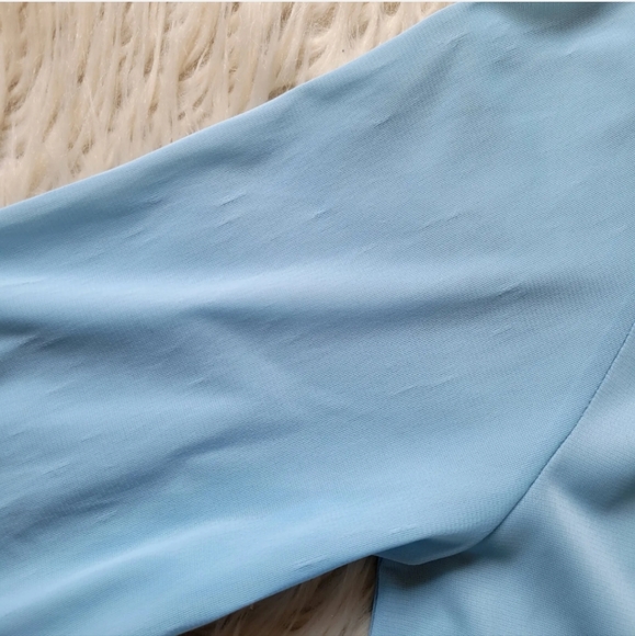 Vassarette Nightgown Robe Button Front Light Blue Nylon Size Small VTG - Picture 14 of 14